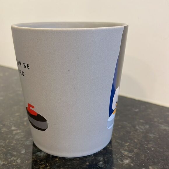 Curling Coffee Mug I'd Rather Be Curling Gray Cup Indigo - Picture 4 of 6